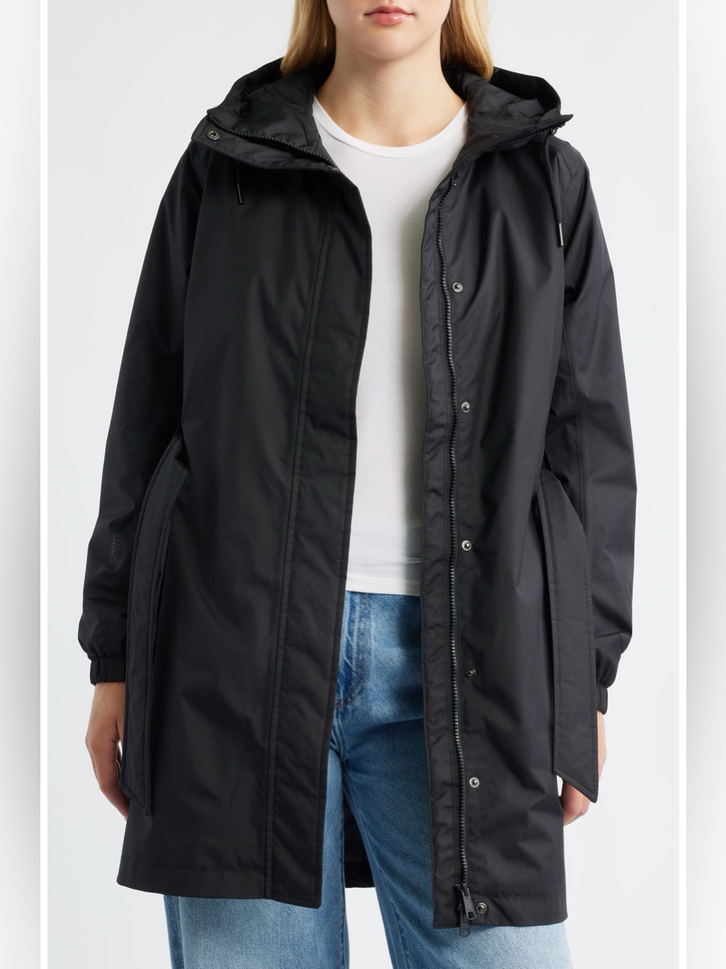 Helly Hansen Classic Insulated Trench Coat Black Large Nwot — image 3 of 8
